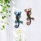 Summer Metal Gecko Wall Art 2 Pack 15 Inch Lizard Outdoor Decor Hanging Glass Sculpture Decoration for Garden Fence Home
